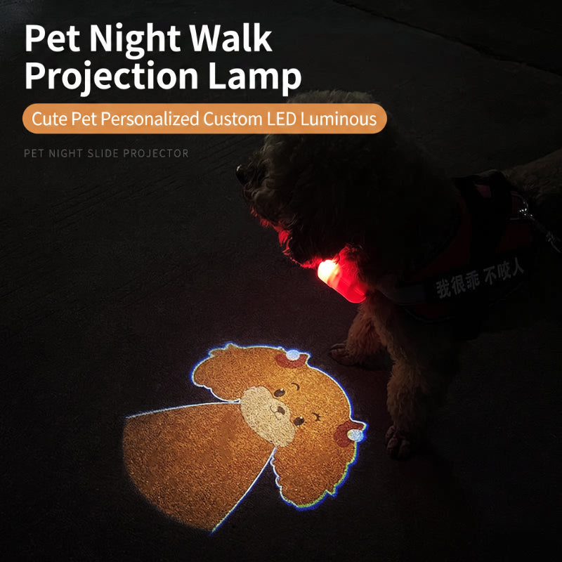 🐾Anti-Lost Pet Glow Collar Projector Light with Breed Patterns