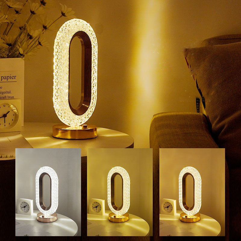 🔥 Stylish Rechargeable Touch Bedside Night Light｜3 Color Temperature Acrylic LED Desk Lamp ✨