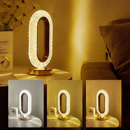 🔥 Stylish Rechargeable Touch Bedside Night Light｜3 Color Temperature Acrylic LED Desk Lamp ✨