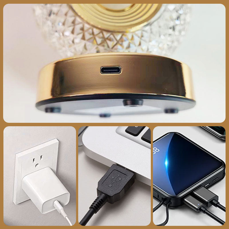 🔥 Stylish Rechargeable Touch Bedside Night Light｜3 Color Temperature Acrylic LED Desk Lamp ✨