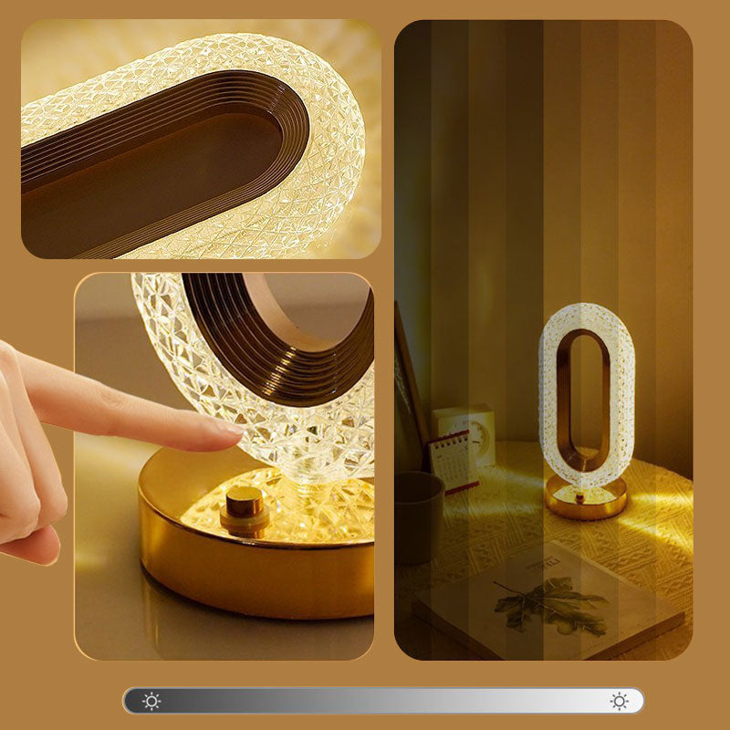 🔥 Stylish Rechargeable Touch Bedside Night Light｜3 Color Temperature Acrylic LED Desk Lamp ✨