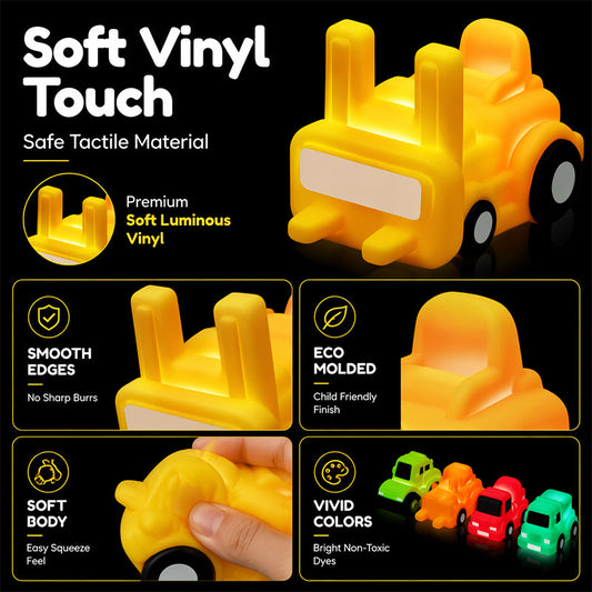 Light-Up Bath Toys Floating Vinyl Vehicle Set