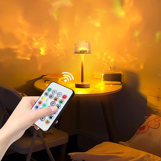 16-Color Water Ripple Night Light with Remote