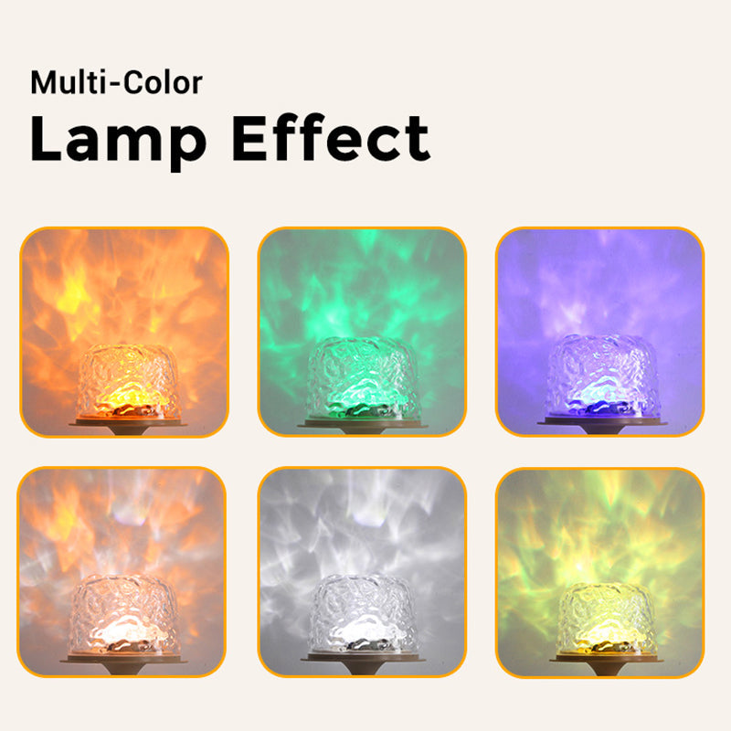 16-Color Water Ripple Night Light with Remote