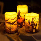 🎃 3Pcs Halloween Battery Operated Flameless LED Candles – Realistic Flicker, Safe & Spooky Decor 🕯️