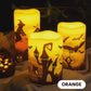 🎃 3Pcs Halloween Battery Operated Flameless LED Candles – Realistic Flicker, Safe & Spooky Decor 🕯️