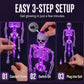 Solar Skeleton Ground Stake Lights Outdoor Waterproof Halloween Decor Lights