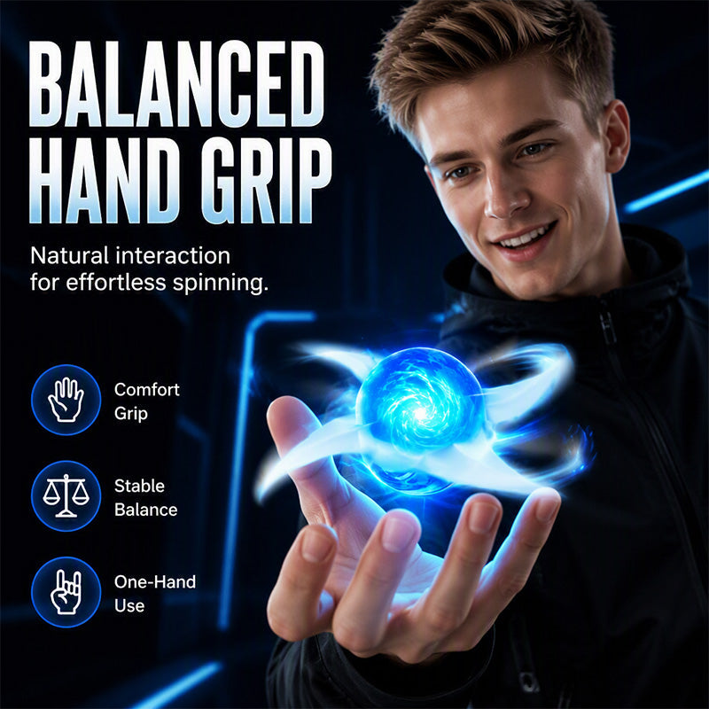 🌀 Glowing Shuriken Prop – LED Spiral, Rotating ✅