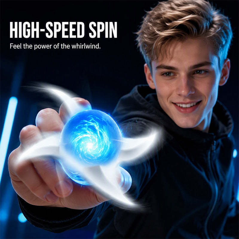 🌀 Glowing Shuriken Prop – LED Spiral, Rotating ✅