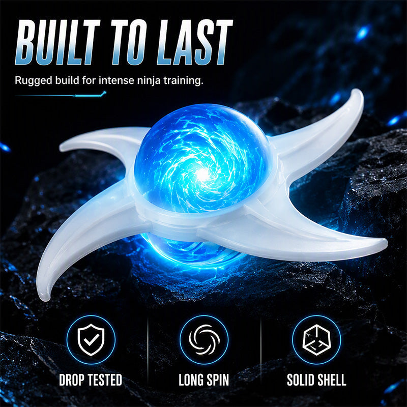 🌀 Glowing Shuriken Prop – LED Spiral, Rotating ✅