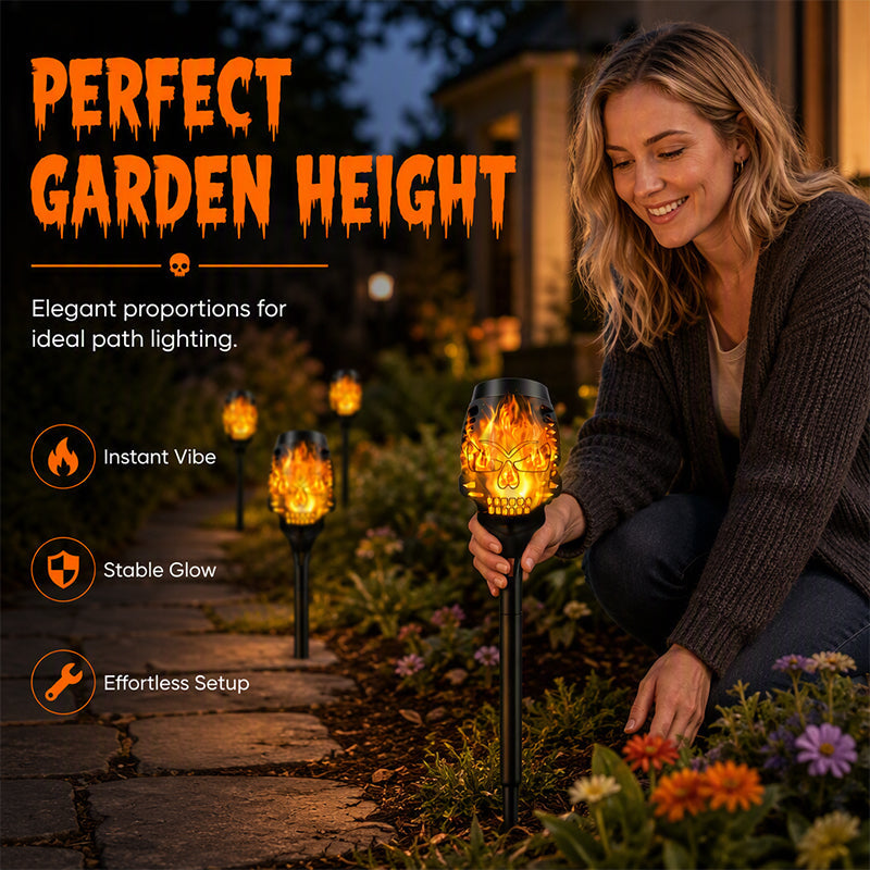 🎃 Halloween Deal | Solar Skull Stake Lights