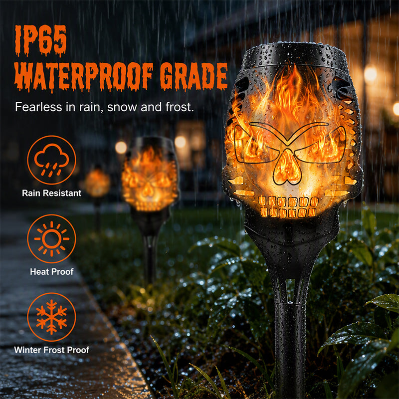 🎃 Halloween Deal | Solar Skull Stake Lights
