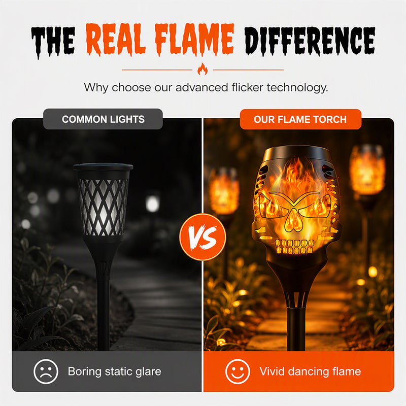 🎃 Halloween Deal | Solar Skull Stake Lights