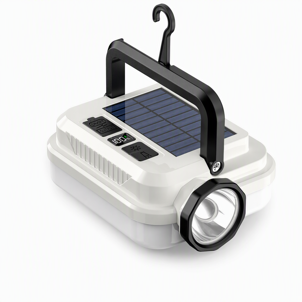 🏕️ Multi-Functional — Lantern, Work Light & Device Charger