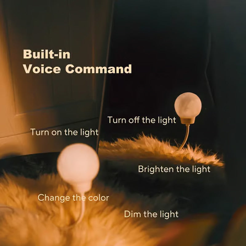 Smart Voice-Activated Moon Night Light