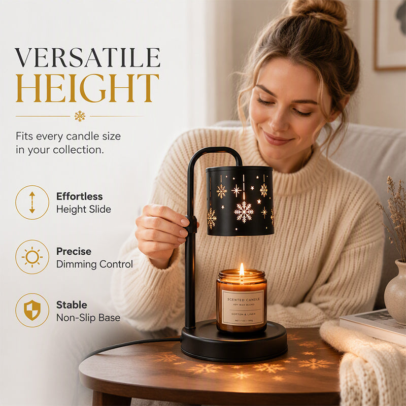 ❄️Retro Snowflake Candle Warmer Lamp | Decorative Candle Melting Lamp for Home Decor & Bedroom