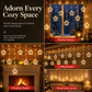 LED Christmas Icicle String Lights USB Powered Star and Christmas Tree Ring Hanging Lights for Holiday Window Decoration