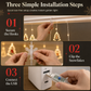 LED Christmas Icicle String Lights USB Powered Star and Christmas Tree Ring Hanging Lights for Holiday Window Decoration