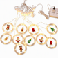 LED Christmas Icicle String Lights USB Powered Star and Christmas Tree Ring Hanging Lights for Holiday Window Decoration