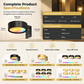 LED Puck Lights with Remote Control Battery Operated RGB Color Changing Under Cabinet Lighting Push Tap Night Light for Kitchen Closet Bedroom