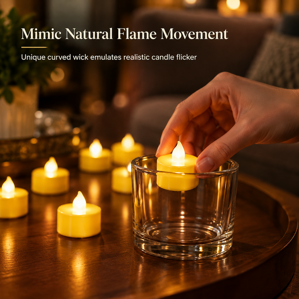 🕯️24 Pack LED Flameless Tea Light Candles
